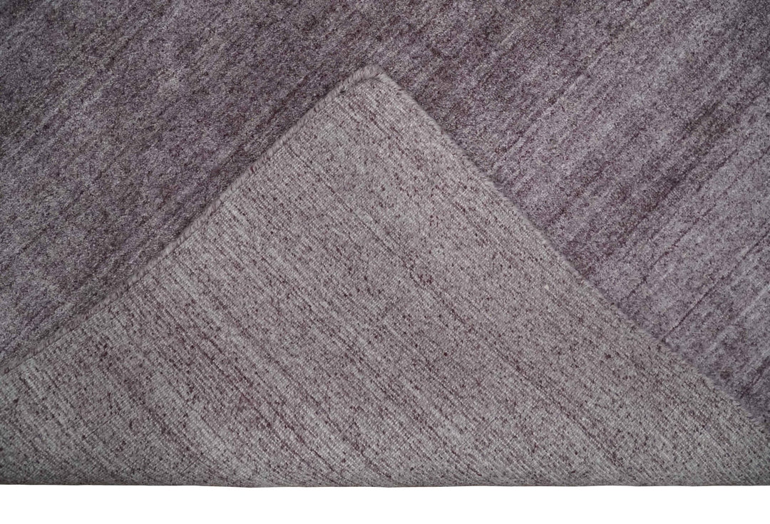 Solid Lavender Purple Scandinavian 5x7 Blended Wool Flatwoven Area Rug | HL12 - The Rug Decor