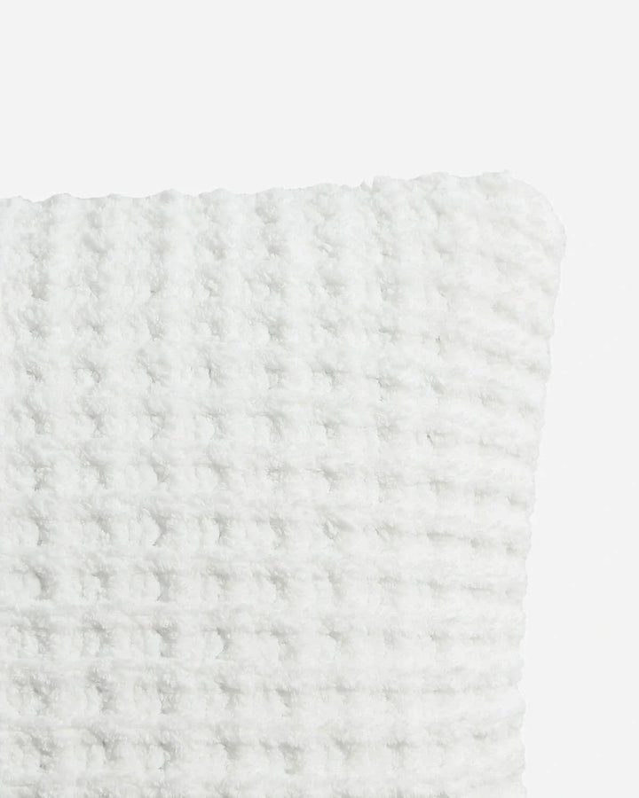 Solid Multi Color Crocheted Snug Waffle Throw Pillow - The Rug Decor