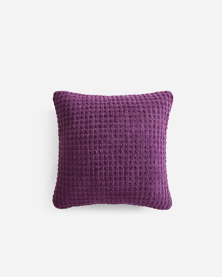 Solid Multi Color Crocheted Snug Waffle Throw Pillow - The Rug Decor