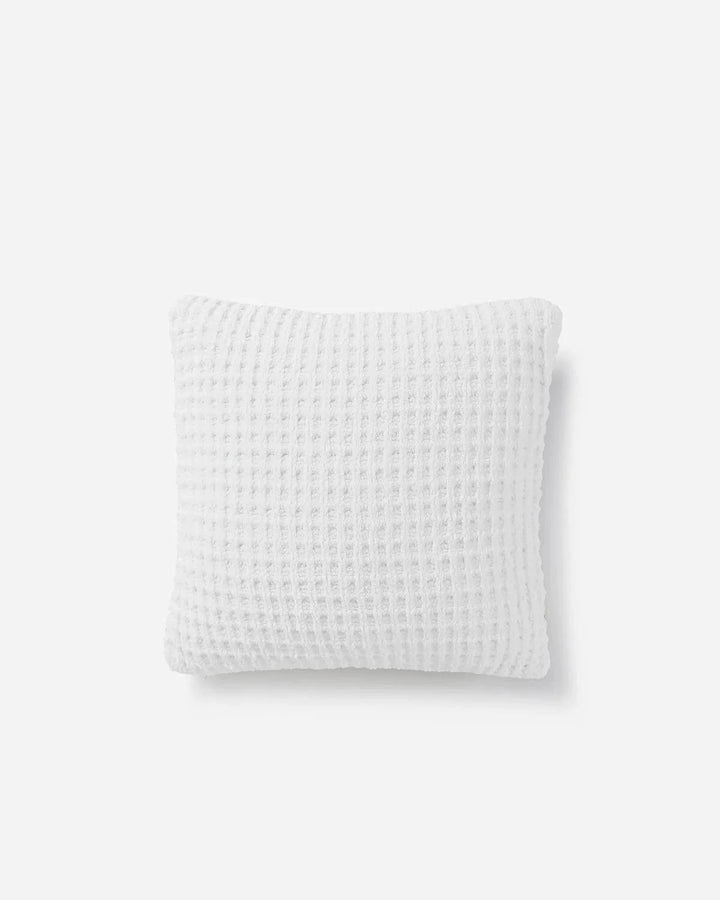 Solid Multi Color Crocheted Snug Waffle Throw Pillow - The Rug Decor