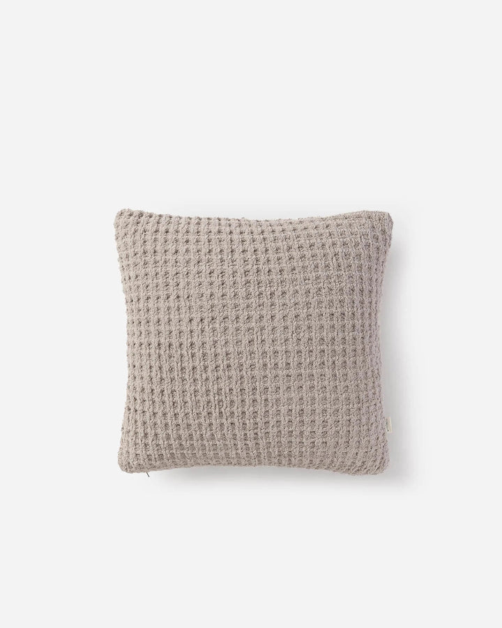 Solid Multi Color Crocheted Snug Waffle Throw Pillow - The Rug Decor