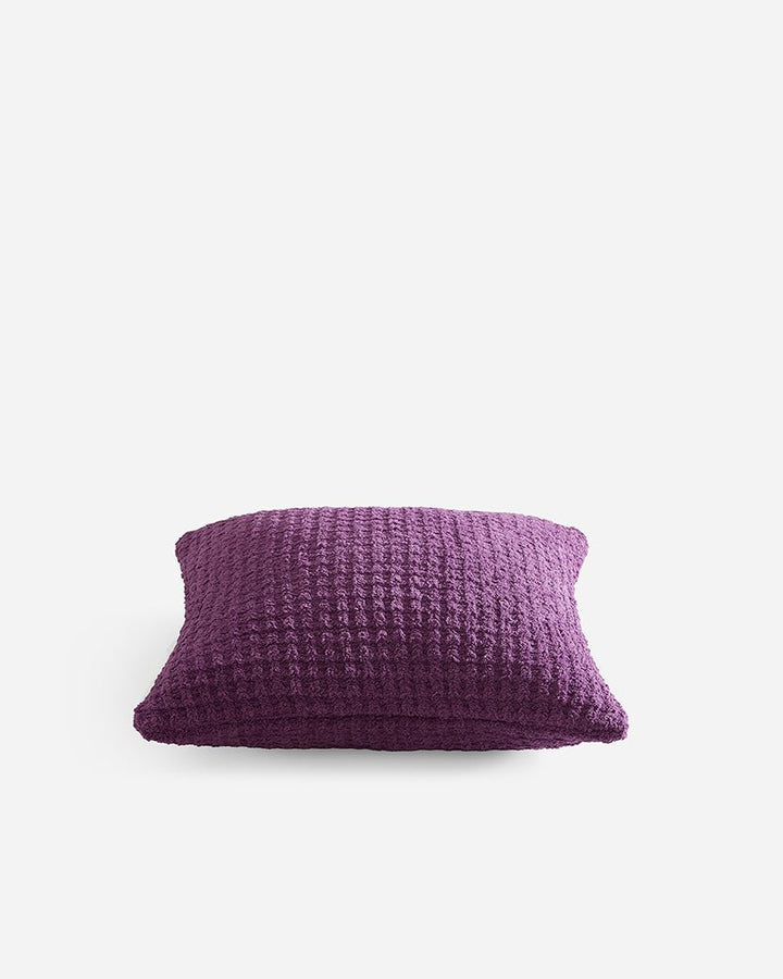 Solid Multi Color Crocheted Snug Waffle Throw Pillow - The Rug Decor