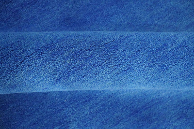 Solid Plane Blue Woolen Hand Tufted Multi Size Southwestern Gabbeh wool area Rug - The Rug Decor
