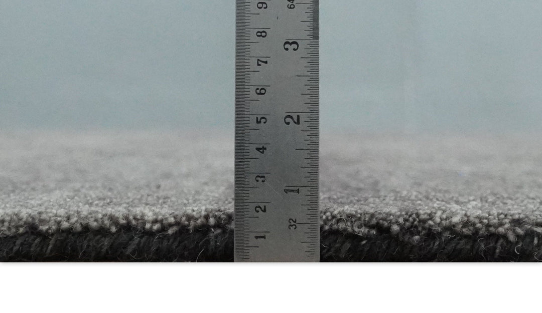 Solid Plane Charcoal Woolen Hand Tufted Southwestern Gabbeh 8x10 wool area Rug - The Rug Decor