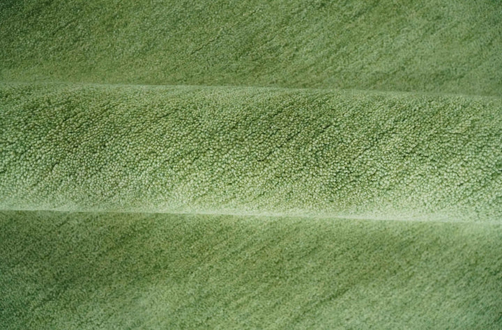 Solid Plane Green Woolen Hand Tufted Southwestern Gabbeh wool area Rug - The Rug Decor