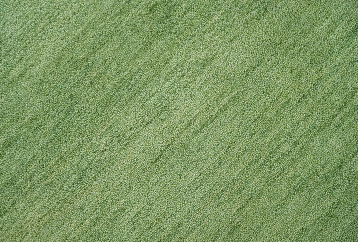 Solid Plane Green Woolen Hand Tufted Southwestern Gabbeh wool area Rug - The Rug Decor