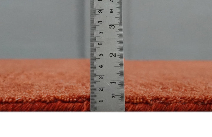 Solid Plane Rust Woolen Hand Tufted 8x10 wool Rug - The Rug Decor