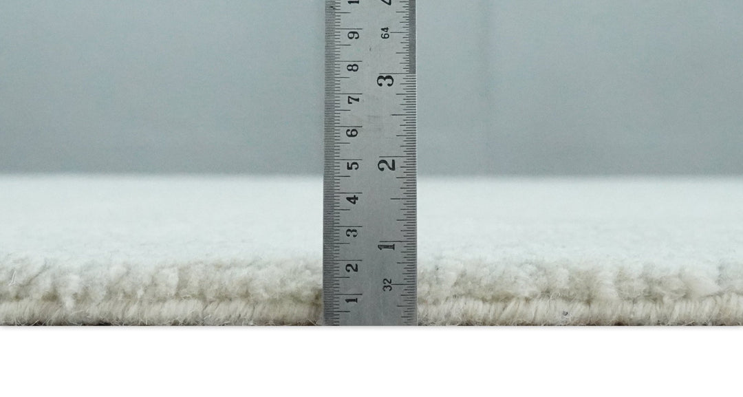 Solid plane Silver Hand Knotted 8x10 Wool Area Rug - The Rug Decor