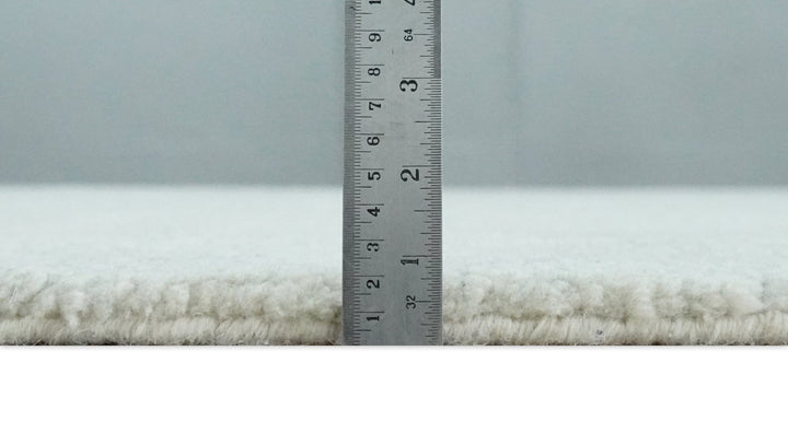 Solid plane Silver Hand Knotted 8x10 Wool Area Rug - The Rug Decor