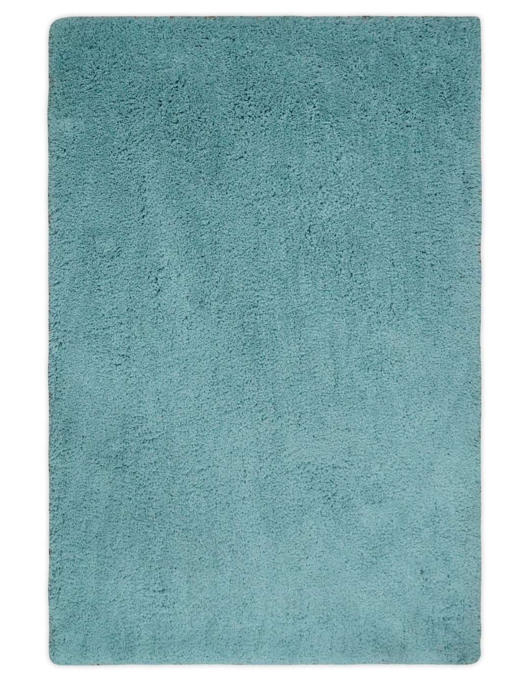 Solid Plush and Soft 3x5, 4x6 and 5x7 Hand Woven Shag Teal Area Rug - The Rug Decor