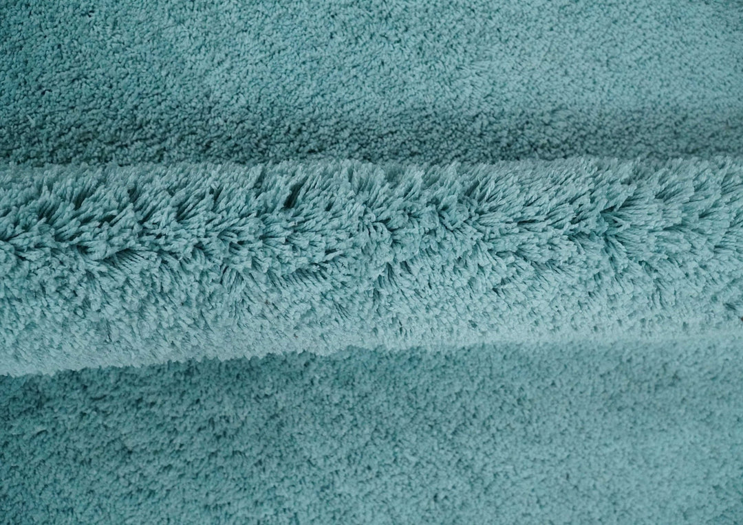 Solid Plush and Soft 3x5, 4x6 and 5x7 Hand Woven Shag Teal Area Rug - The Rug Decor