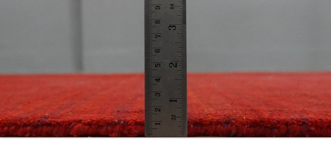 Solid Red Scandinavian 5x7 Blended Wool Flatwoven Area Rug, Dinning, Kids Rug | HL15 - The Rug Decor