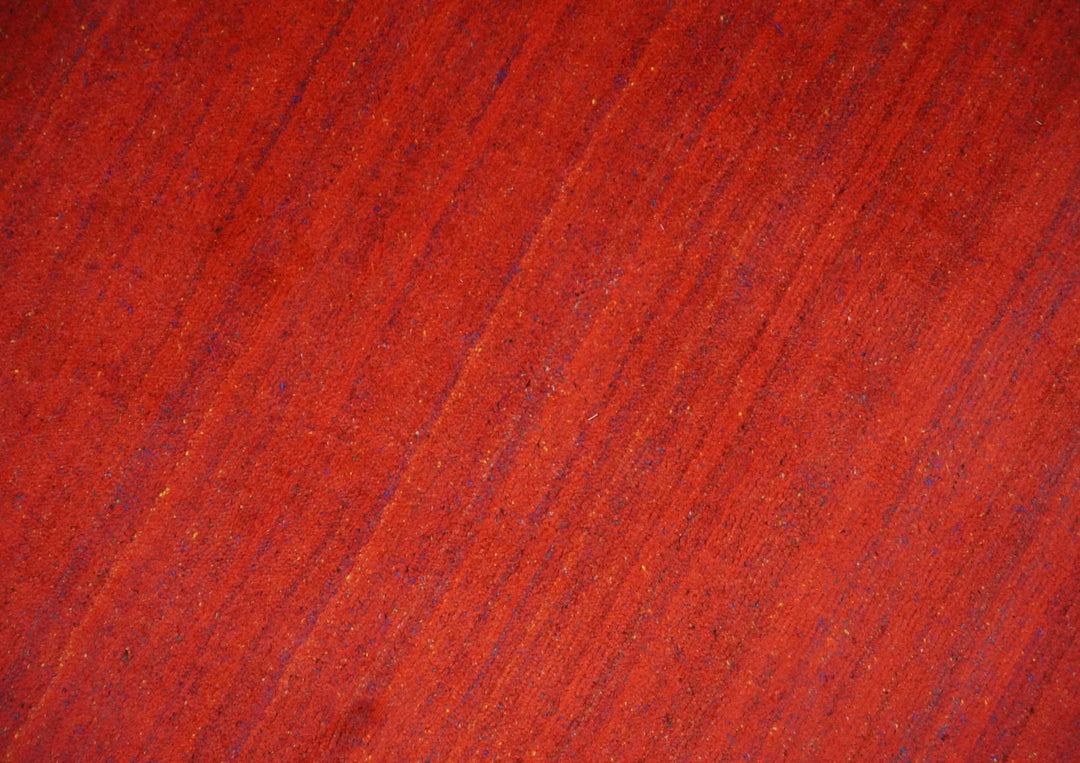 Solid Red Scandinavian 5x7 Blended Wool Flatwoven Area Rug, Dinning, Kids Rug | HL15 - The Rug Decor