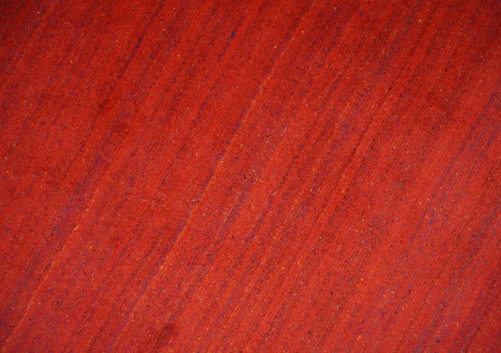 Solid Red Scandinavian 5x7 Blended Wool Flatwoven Area Rug, Dinning, Kids Rug | HL15 - The Rug Decor
