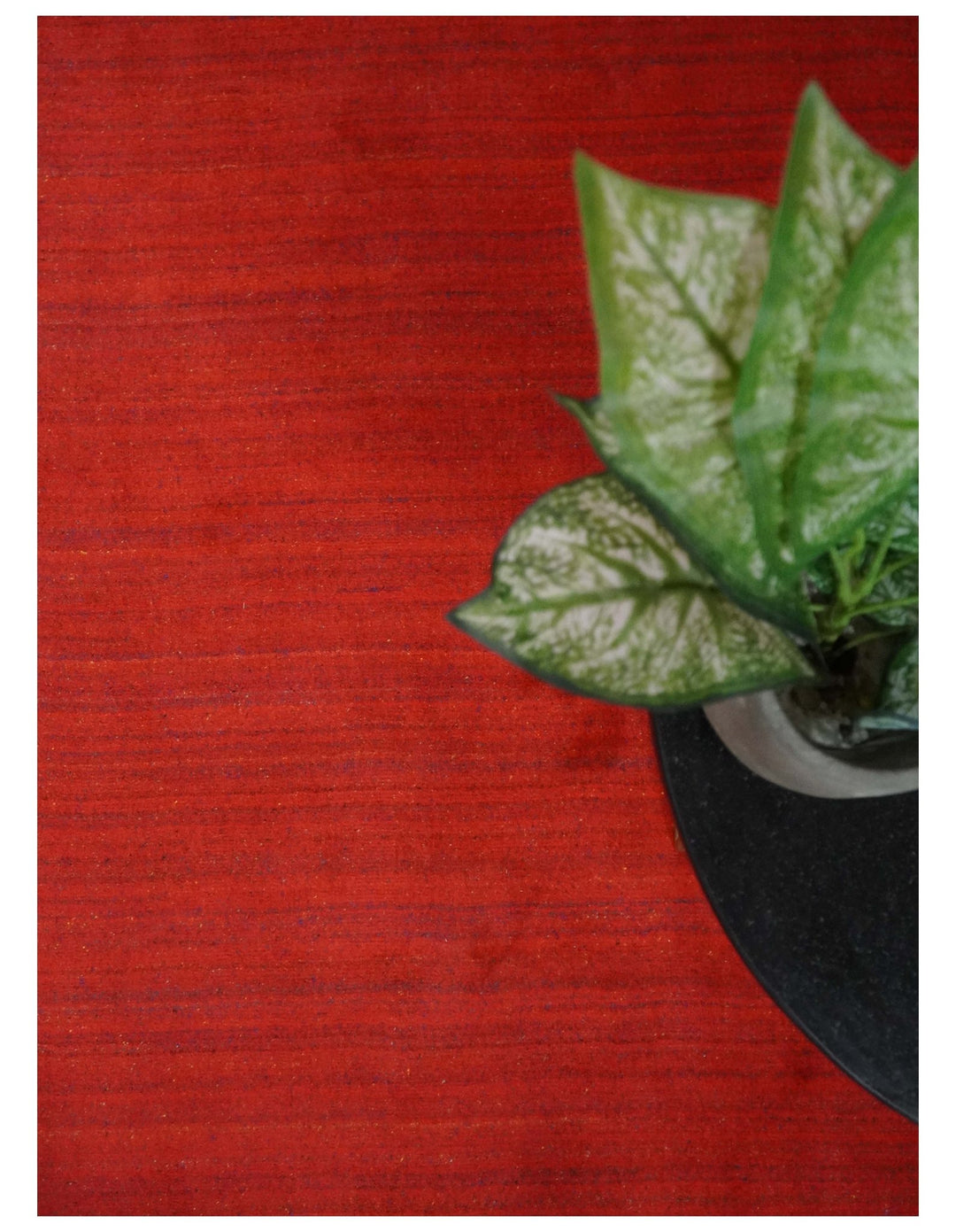 Solid Red Scandinavian 5x7 Blended Wool Flatwoven Area Rug, Dinning, Kids Rug | HL15 - The Rug Decor