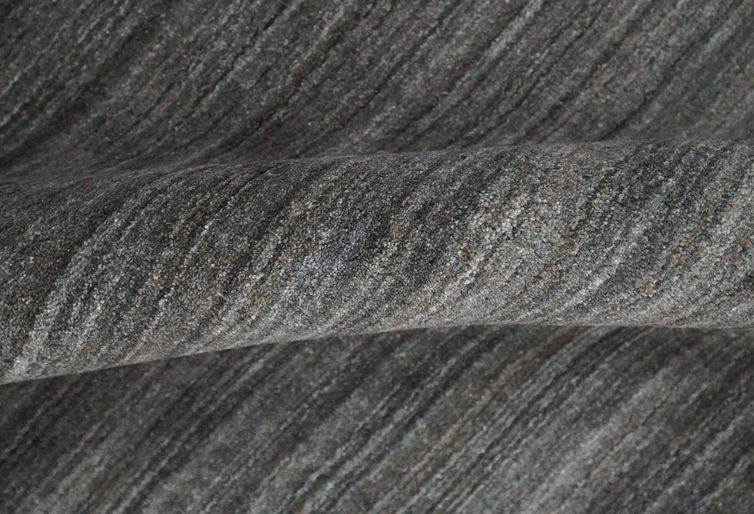Solid Silver Shaded Scandinavian 5x7 Blended Wool Flatwoven Area Rug | HL23 - The Rug Decor