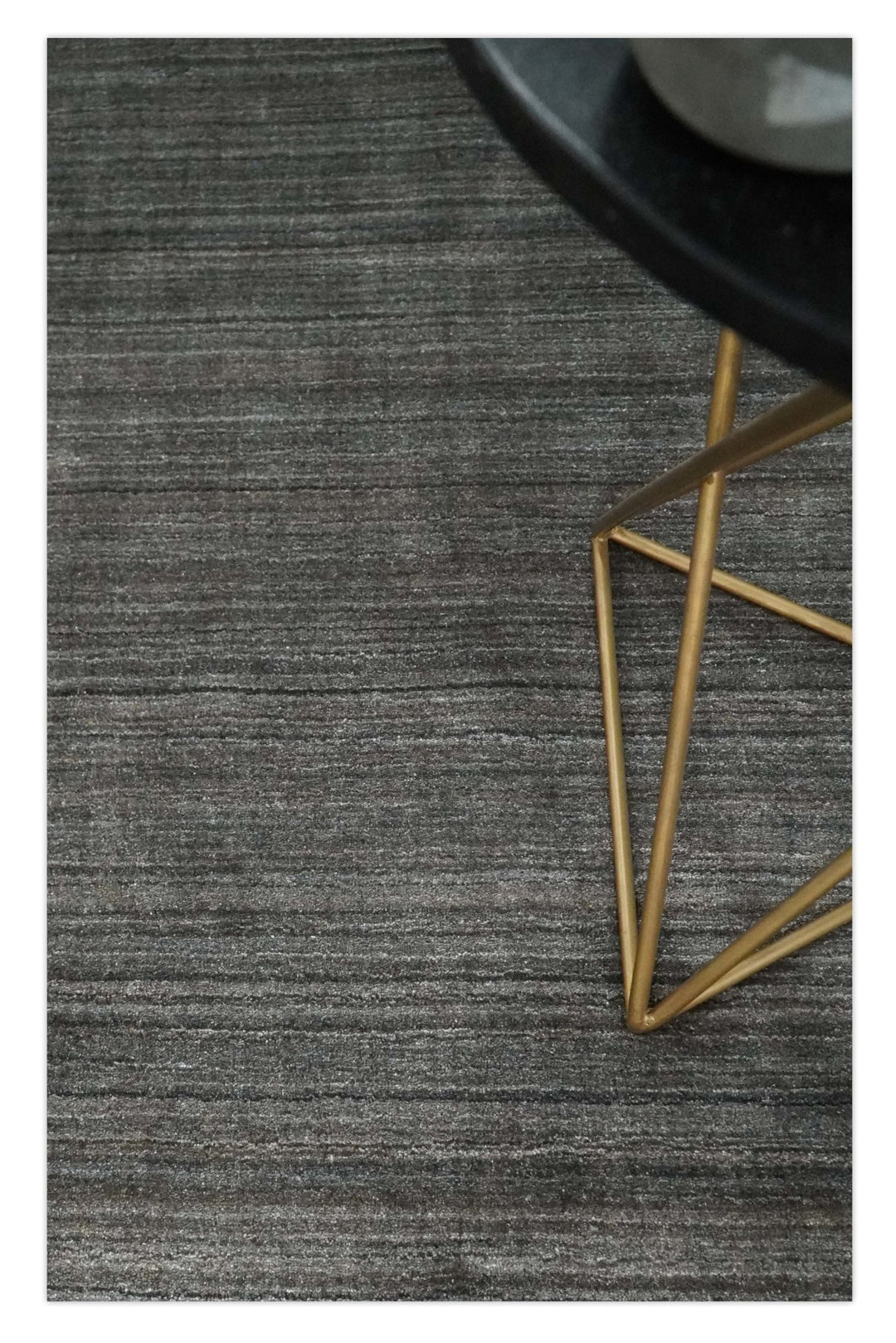 Solid Silver Shaded Scandinavian 5x7 Blended Wool Flatwoven Area Rug | HL23 - The Rug Decor