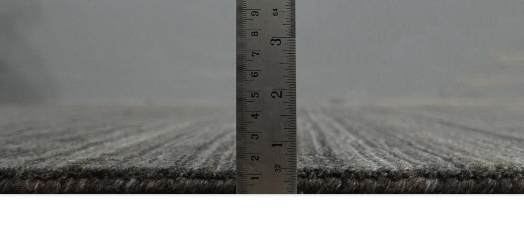 Solid Silver Shaded Scandinavian 5x7 Blended Wool Flatwoven Area Rug | HL23 - The Rug Decor