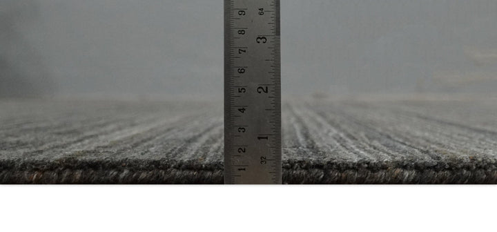 Solid Silver Shaded Scandinavian 5x7 Blended Wool Flatwoven Area Rug | HL23 - The Rug Decor