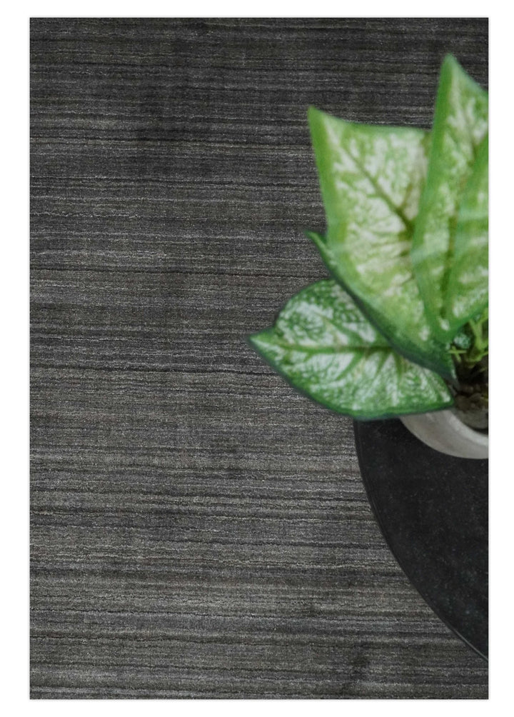 Solid Silver Shaded Scandinavian 5x7 Blended Wool Flatwoven Area Rug | HL23 - The Rug Decor