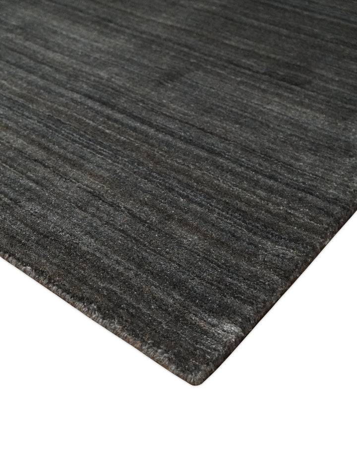 Solid Silver Shaded Scandinavian 5x7 Blended Wool Flatwoven Area Rug | HL23 - The Rug Decor