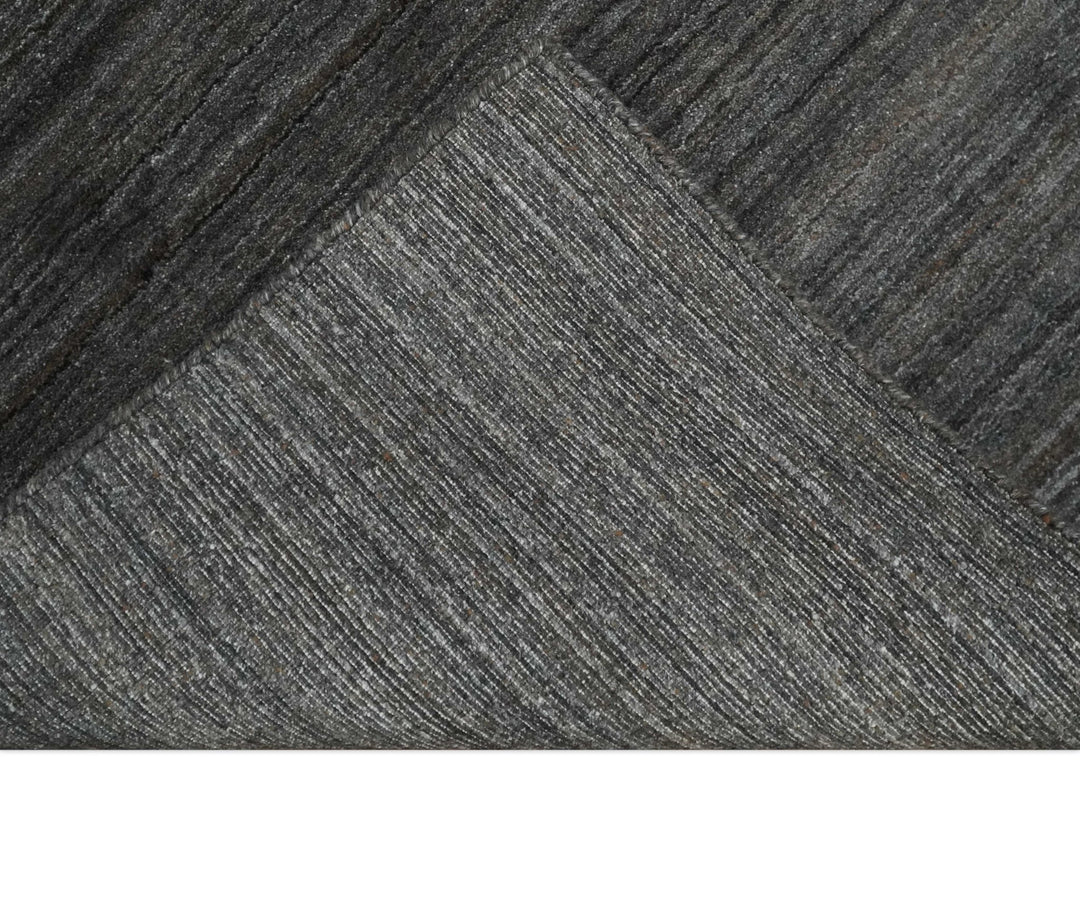 Solid Silver Shaded Scandinavian 5x7 Blended Wool Flatwoven Area Rug | HL23 - The Rug Decor