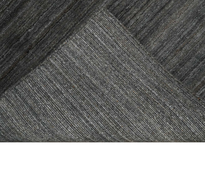 Solid Silver Shaded Scandinavian 5x7 Blended Wool Flatwoven Area Rug | HL23 - The Rug Decor