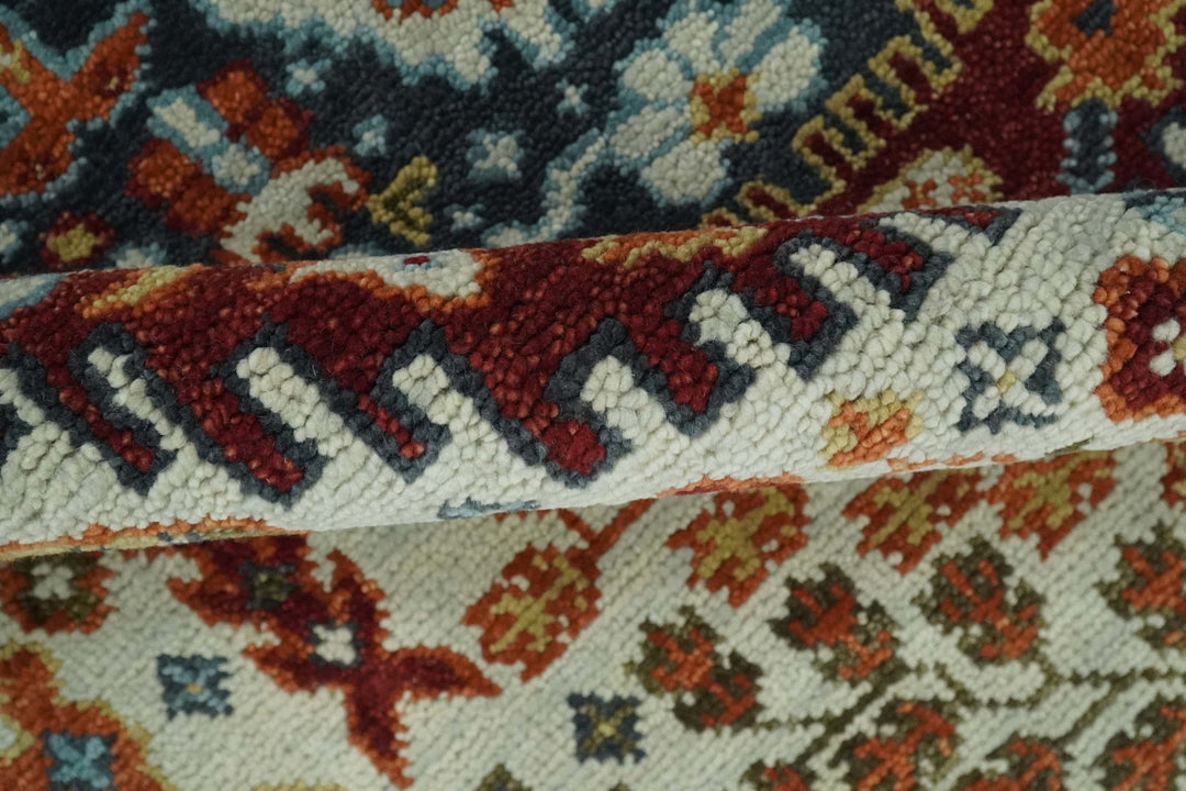 Tabriz Antique Persian 5x8, 6x9, 8x10, 9x12, 10x14 and 12x15 Hand Knotted Ivory, Charcoal and Rust Modern Traditional Persian Wool Rug | TRDCP900 - The Rug Decor