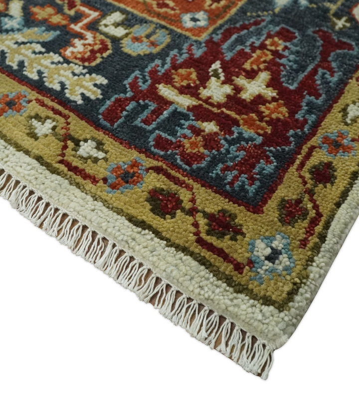 Tabriz Antique Persian 5x8, 6x9, 8x10, 9x12, 10x14 and 12x15 Hand Knotted Ivory, Charcoal and Rust Modern Traditional Persian Wool Rug | TRDCP900 - The Rug Decor