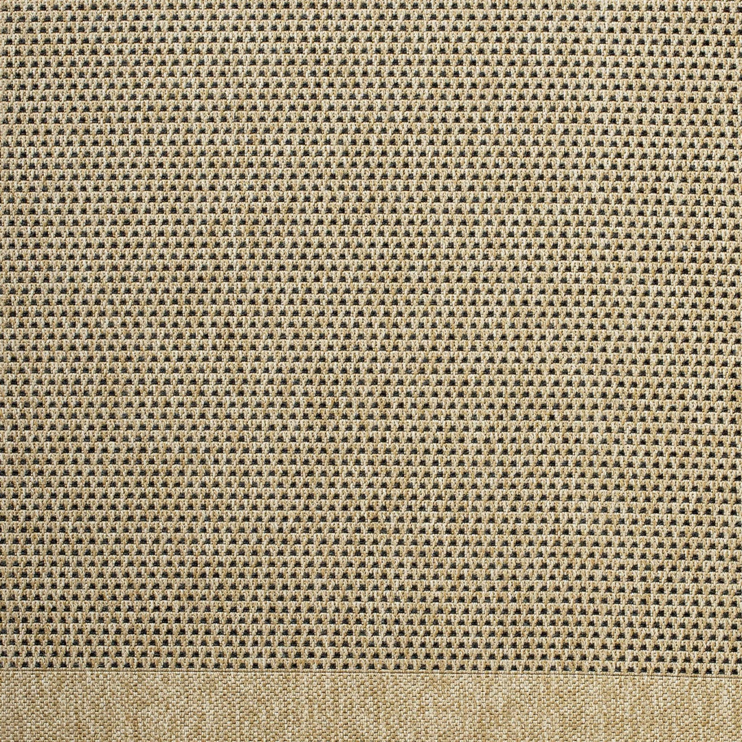 Tan and Charcoal Unique Net Design Flat Woven Indoor and Outdoor Safe Area Rug - The Rug Decor