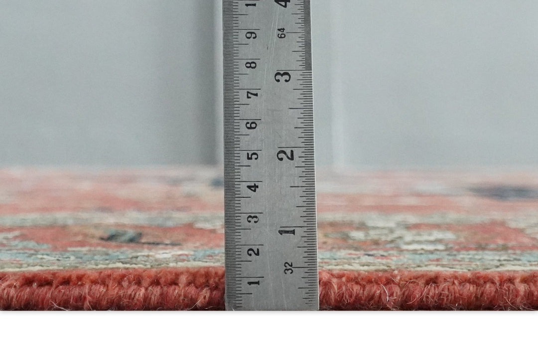 Traditional 9.11x13.8 Hand knotted Premium Fine Brown, Black and Ivory wool Area Rug - The Rug Decor