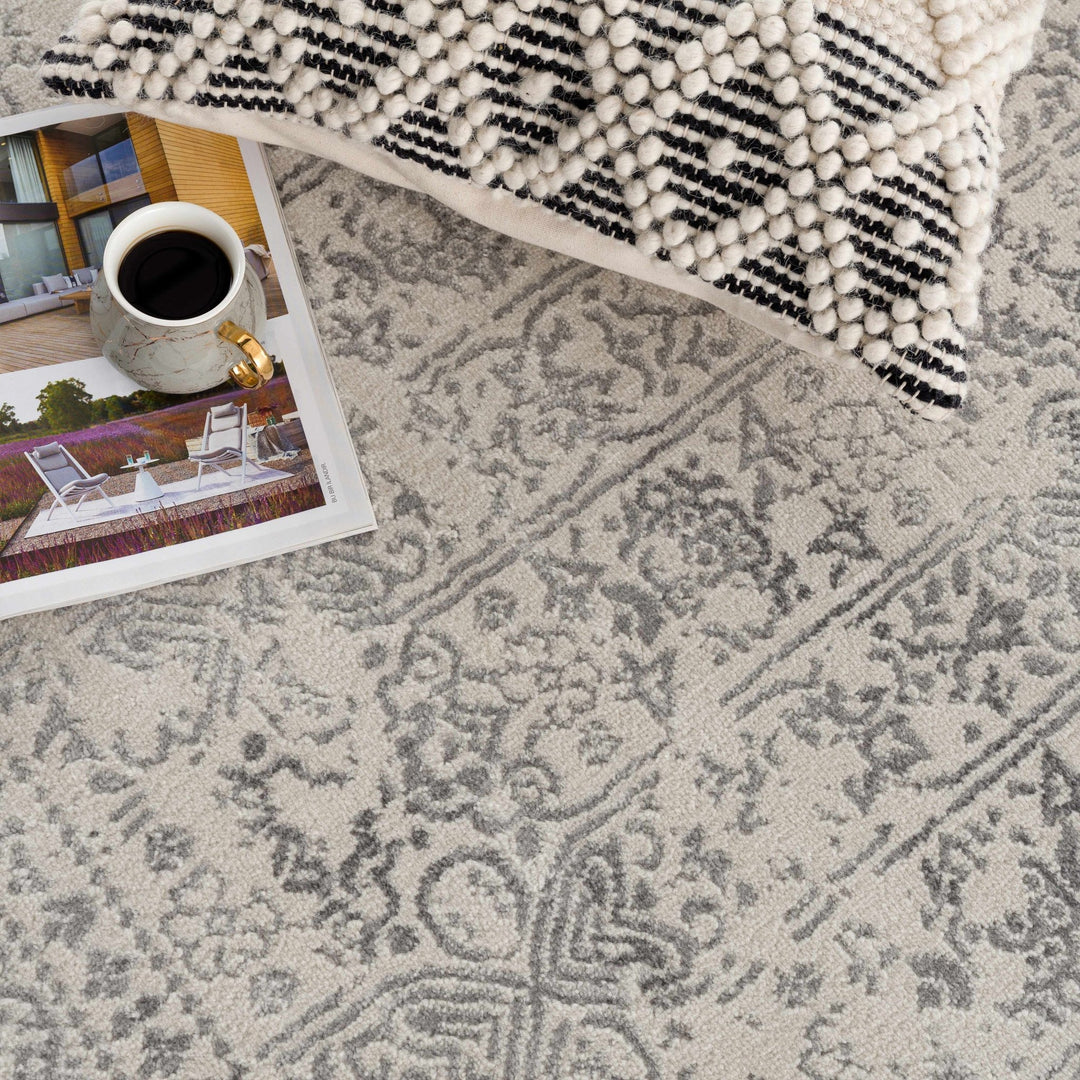 Traditional Beige ang Gray Medium Pile Multi Size Area Rug - The Rug Decor