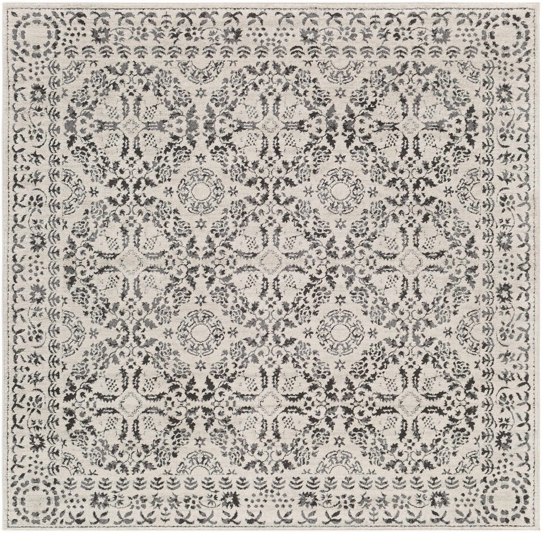 Traditional Bohemian Beige, Gray and Charcoal Medallion Style Area Rug - The Rug Decor