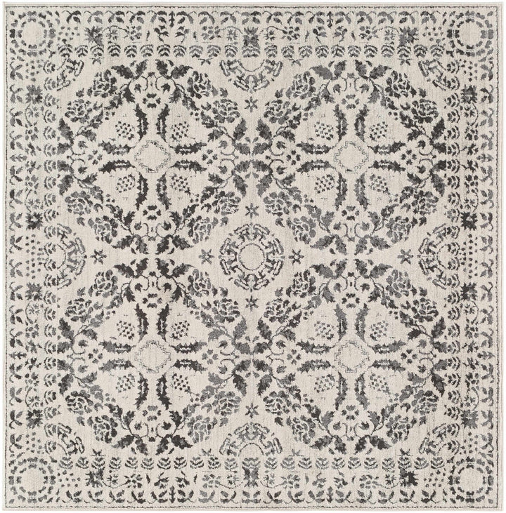 Traditional Bohemian Beige, Gray and Charcoal Medallion Style Area Rug - The Rug Decor