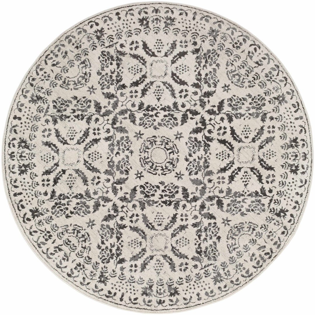 Traditional Bohemian Beige, Gray and Charcoal Medallion Style Area Rug - The Rug Decor