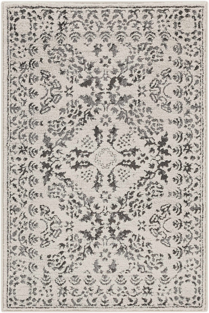 Traditional Bohemian Beige, Gray and Charcoal Medallion Style Area Rug - The Rug Decor