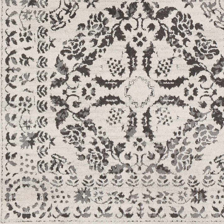 Traditional Bohemian Beige, Gray and Charcoal Medallion Style Area Rug - The Rug Decor