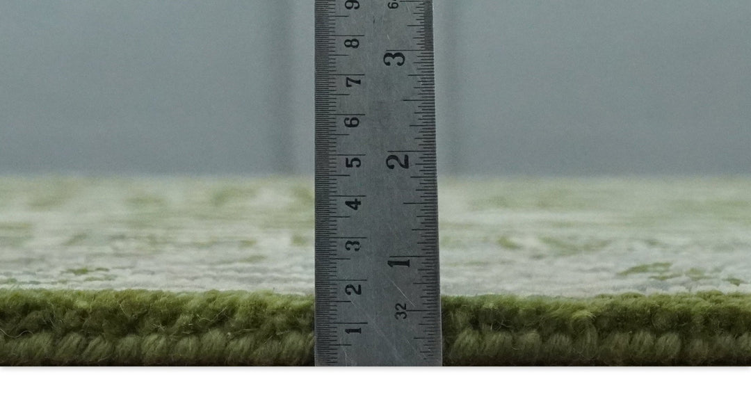 Traditional Hand knotted Royal Green and Ivory Turkish Design wool Area Rug - The Rug Decor