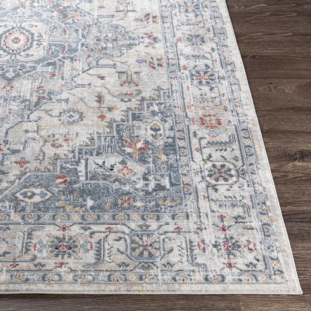 Traditional Heriz Design Antique Style Gray, Ivory, Beige and Brown Area Rug - The Rug Decor