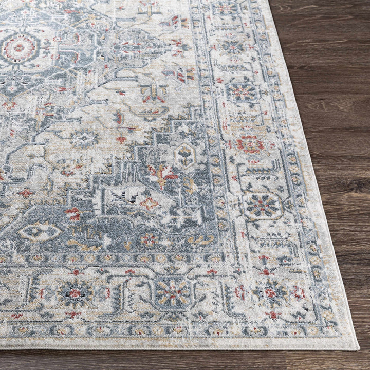 Traditional Heriz Design Antique Style Gray, Ivory, Beige and Brown Area Rug - The Rug Decor