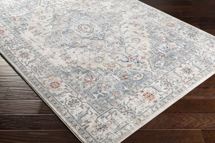 Traditional Heriz Design Antique Style Gray, Ivory, Beige and Brown Area Rug - The Rug Decor