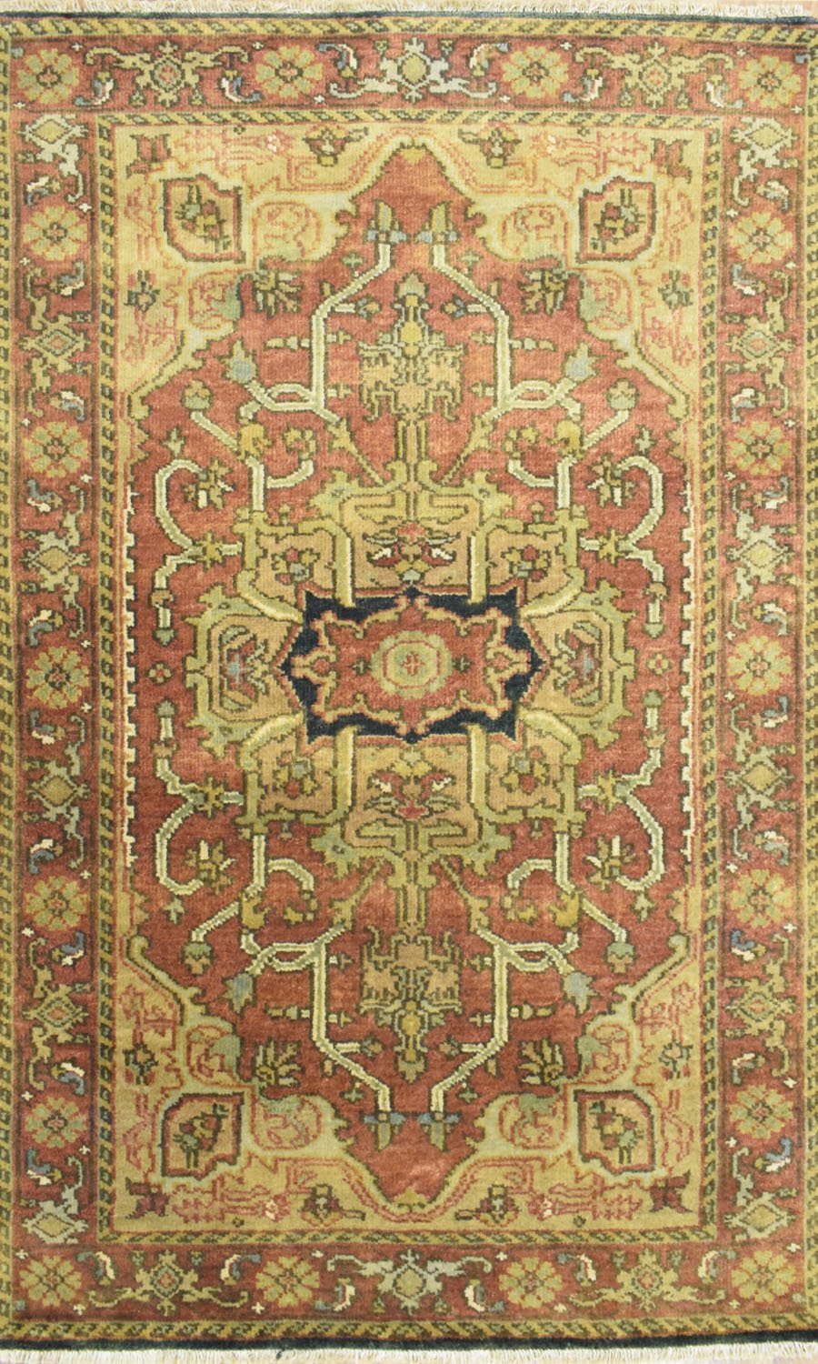 Traditional Heriz Serapi Handmade Fine Wool Area Rug | TRD753810 - The Rug Decor