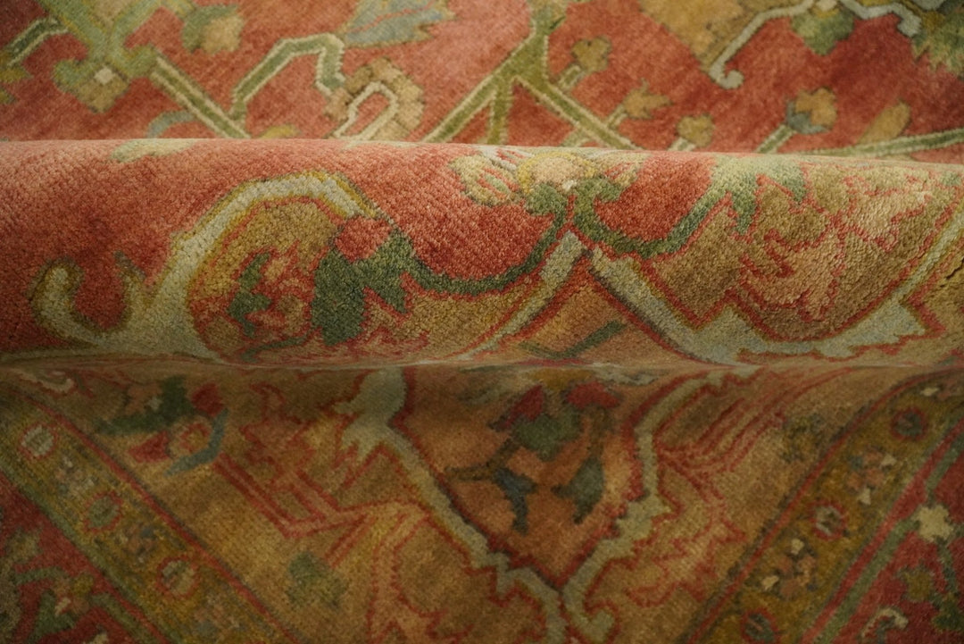 Traditional Heriz Serapi Handmade Fine Wool Area Rug | TRD753810 - The Rug Decor