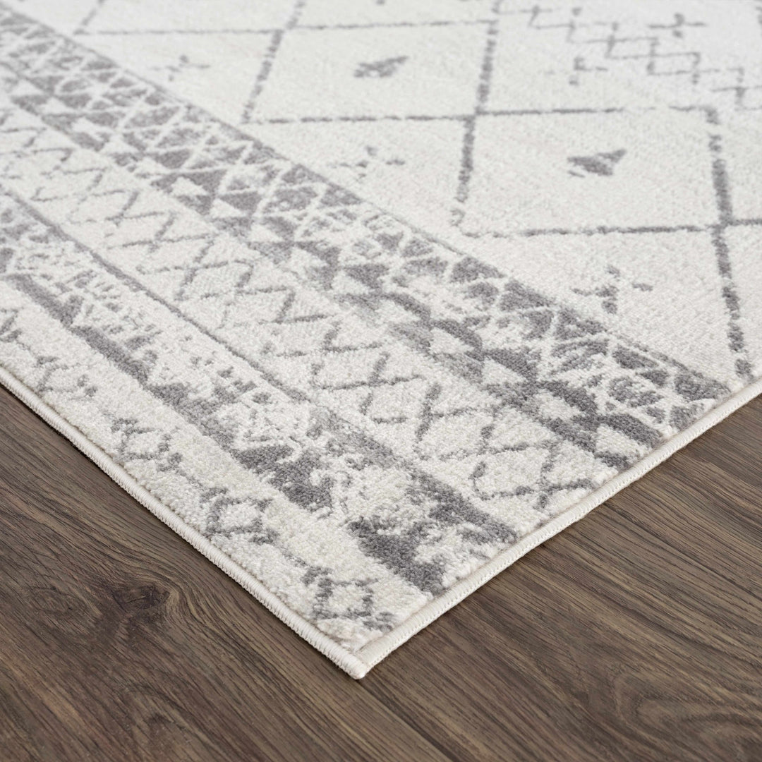 Traditional Moroccan Style Beige, Gray, Ivory Medium Pile Multi Size Area Rug - The Rug Decor
