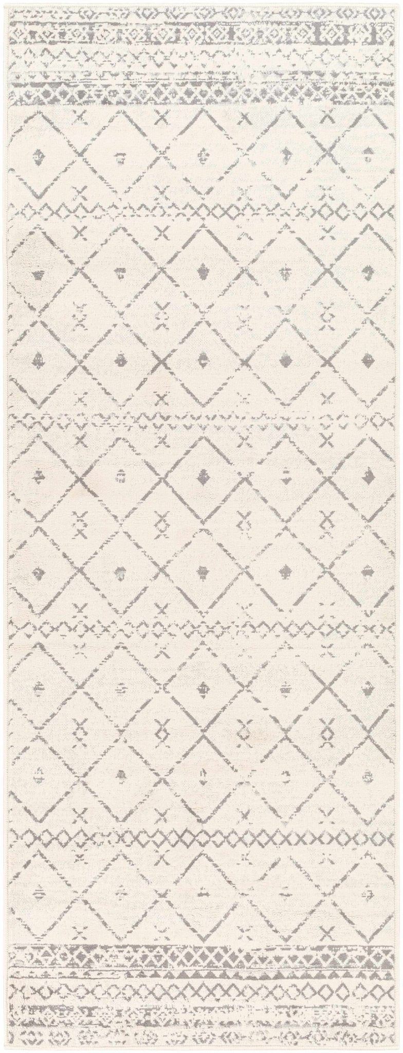 Traditional Moroccan Style Beige, Gray, Ivory Medium Pile Multi Size Area Rug - The Rug Decor
