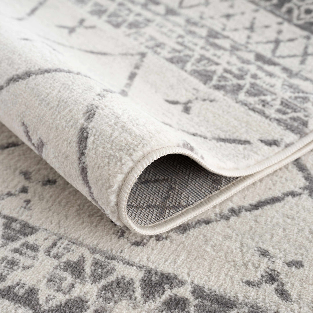Traditional Moroccan Style Beige, Gray, Ivory Medium Pile Multi Size Area Rug - The Rug Decor