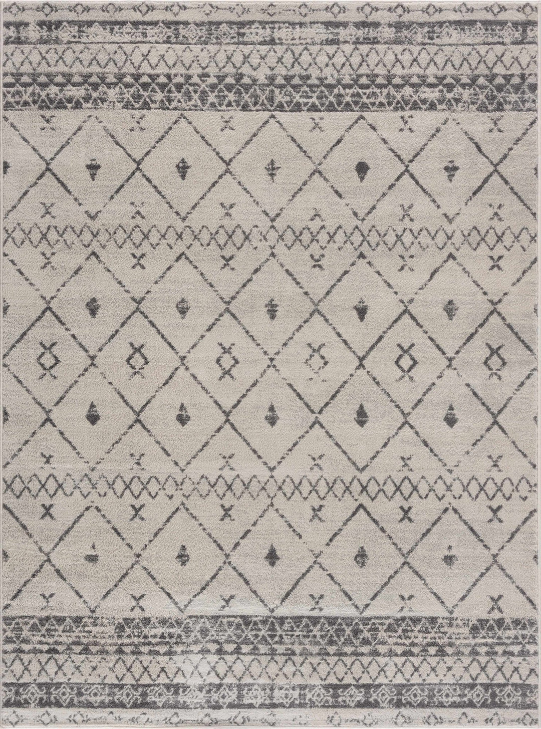 Traditional Moroccan Style Beige, Gray, Ivory Medium Pile Multi Size Area Rug - The Rug Decor