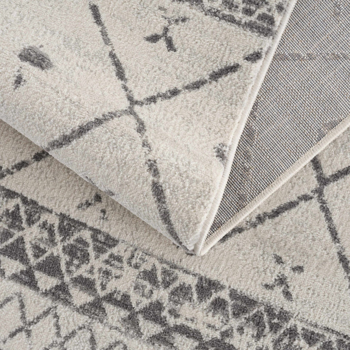 Traditional Moroccan Style Beige, Gray, Ivory Medium Pile Multi Size Area Rug - The Rug Decor