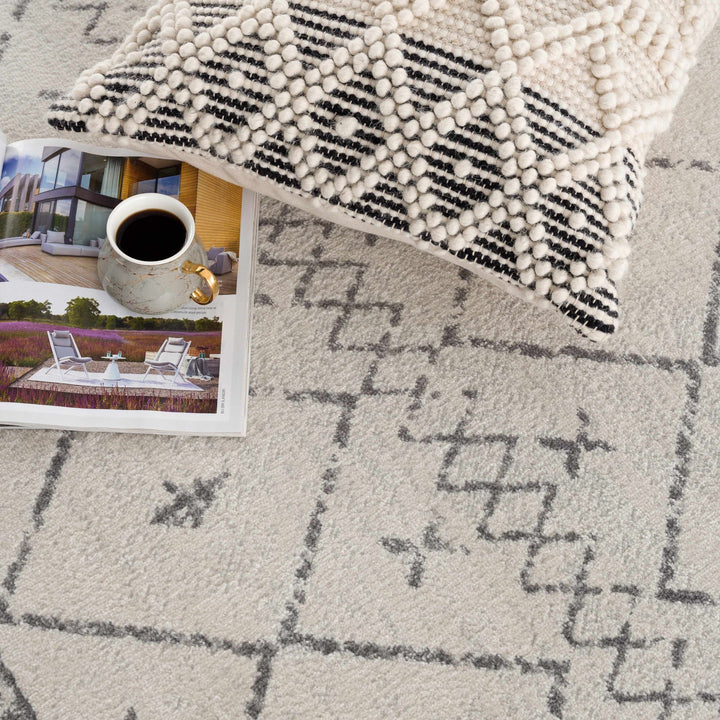Traditional Moroccan Style Beige, Gray, Ivory Medium Pile Multi Size Area Rug - The Rug Decor