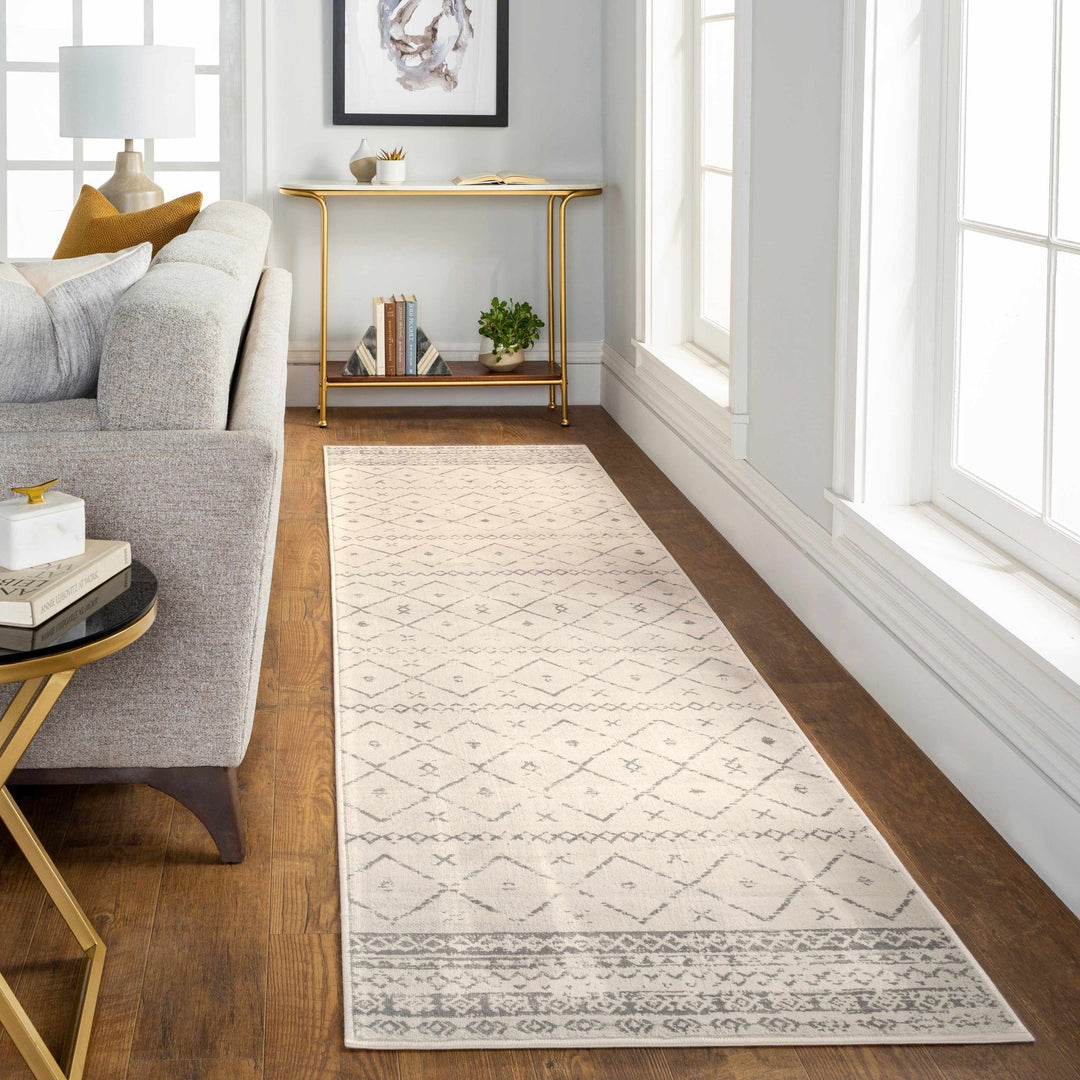 Traditional Moroccan Style Beige, Gray, Ivory Medium Pile Multi Size Area Rug - The Rug Decor